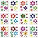 Zonon 12 Sheets Flower Car Decals Daisy Stickers Flower Car Sticker Self Adhesive Vinyl Retro Groovy 60s 70s Hippie Stickers for Window Clings Bumper Wall Mirror Laptop Truck Window Decoration 96 Pcs