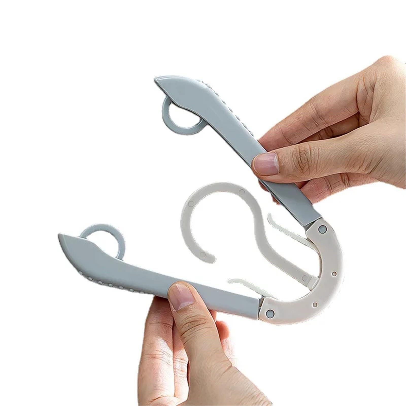 KleiderbüGel Platzsparend Multifunktions-Reise-Kleiderbügel, zusammenklappbarer Kleiderständer, tragbarer Wäschetrockner for Geschäftsreisen und den Heimgebrauch(Grey-White-10PCS)