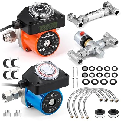Instant Hot Water Recirculation System with 68-118? Temp. Adjustable Bypass Valve + Instant Hot Water Recirculation System with 304 Stainless Steel Bypass Valve