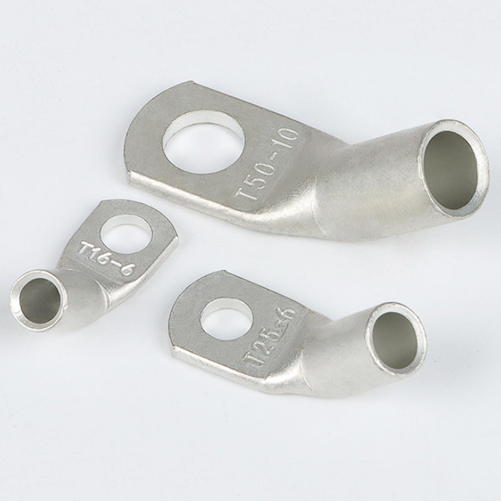 10 sztuk wygiętych końcówek miedzianych T45 stopni, 10-240 mm², czyste zaciski kątowe, materiał T3
