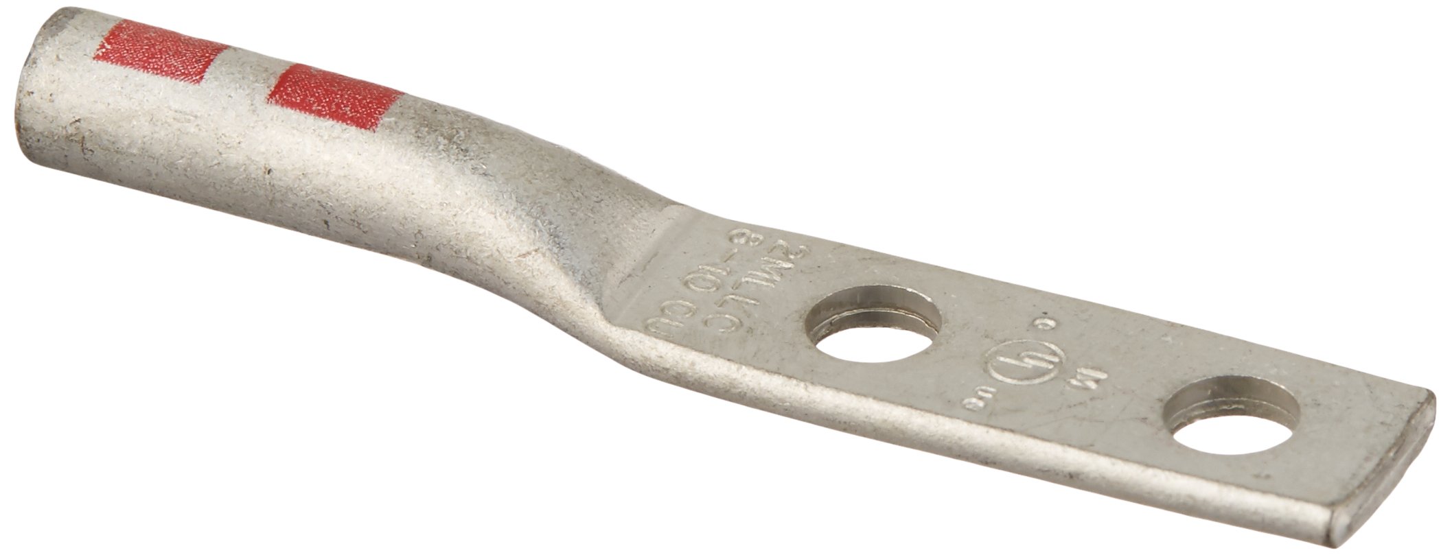 Morris 94310 Hole Spacing Long Barrel Compression Lug Copper 2 Holes Number-8 AWG Wire Range