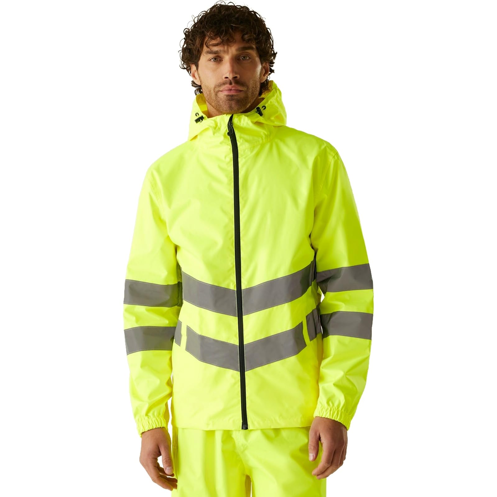 Regatta TRW497 20095 Professional Hi-Vis Waterproof and Windproof Pack away Jacket, Yellow, XXXL