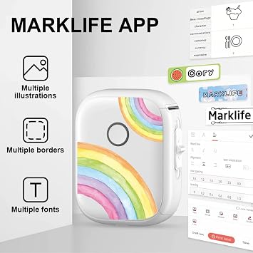 Label Maker-Portable Sticker Labelmaker Machine with Tape-P12 Labeler Printer with Different Fonts for Labeling for Organization Lable