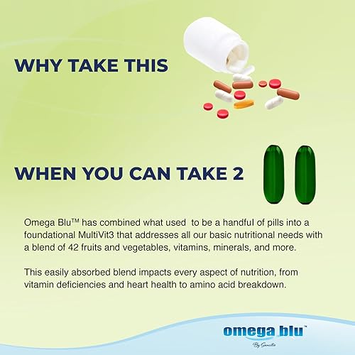 Miniatura 2 de Multi Vits 3 Multivitamínico - 2 por día - Más de 70 ingredientes - 42 frutas y verduras - CoQ10 para la salud del corazón - Cerebro, energía, apoyo