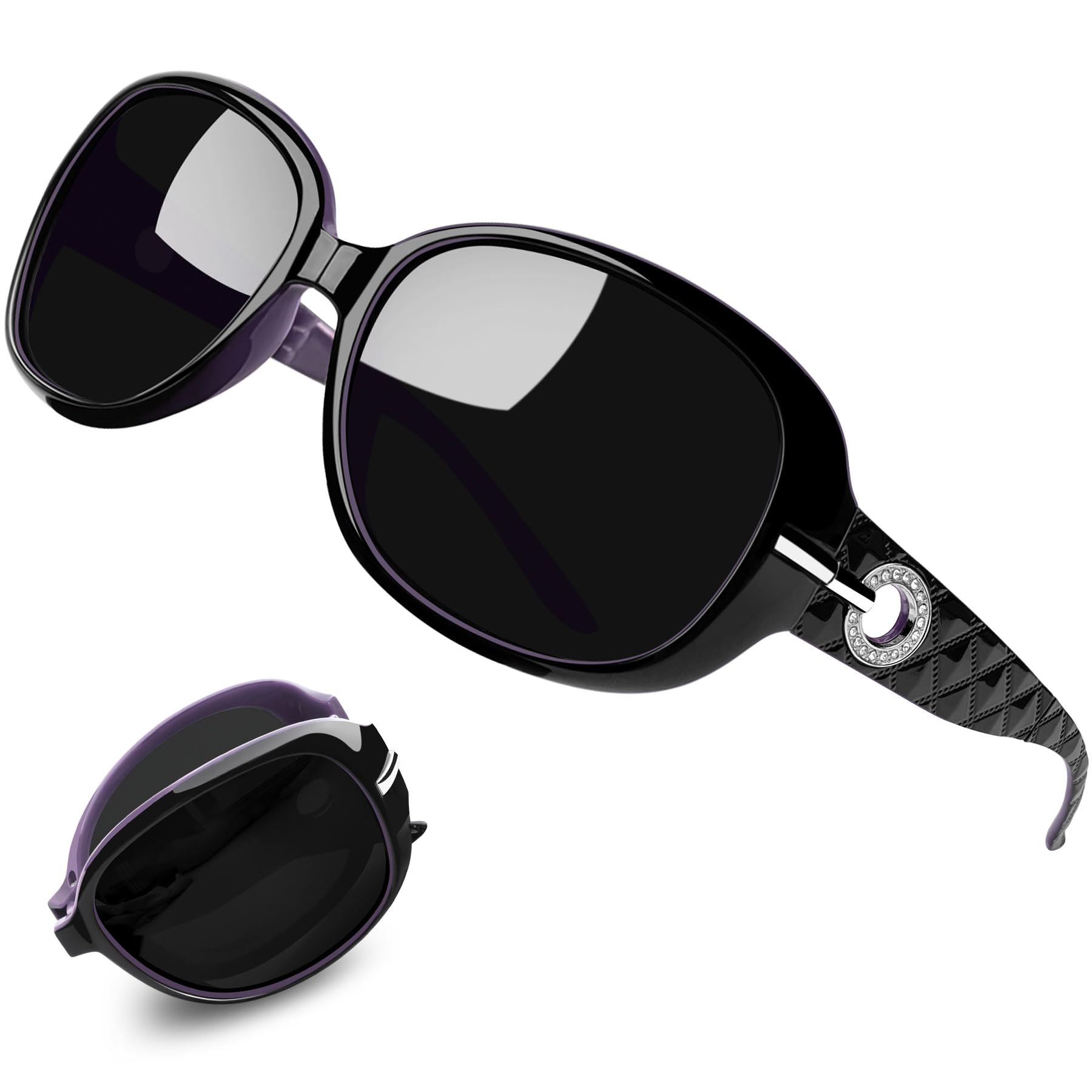 JoopinGafas de Sol Mujer Polarizadas Grandes Modernas Brillantes Protección UV400 para Conducir Playa Viajar