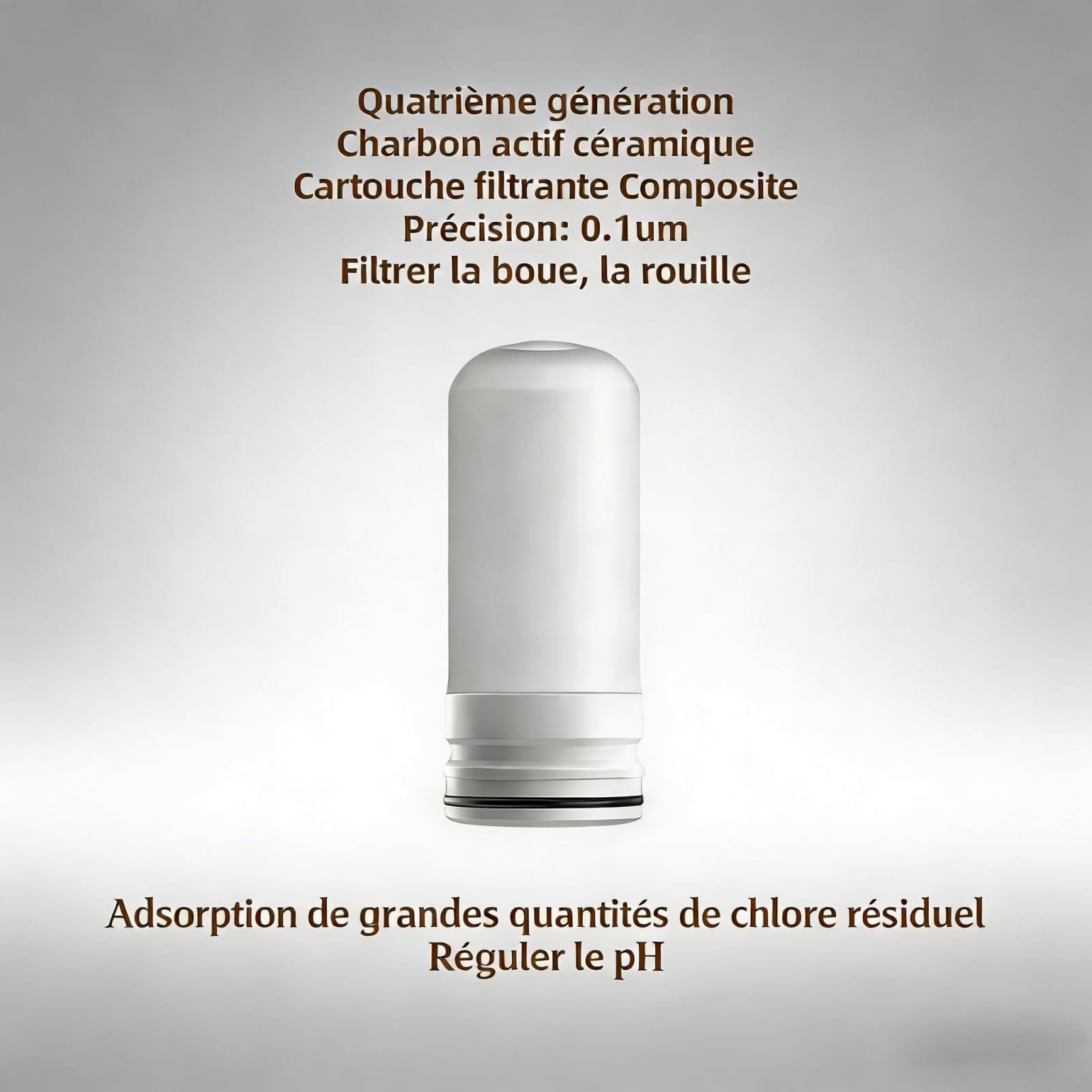 Pureva Water Purifier for Kitchen Taps - Acier inoxydable 304 | Filtre à eau de robinet à charbon activé, Anti chlore & rouille, Solution écologique pour maison et voyage (Argenté)