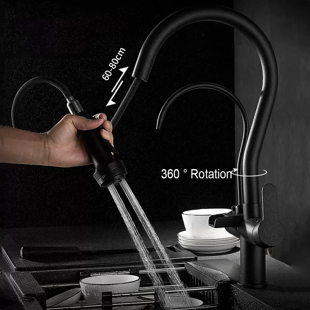 Rubinetto Cucina 4 In 1 Con Filtro | YADLCR In Ottone Massiccio Con Getto Girevole - Foto 7