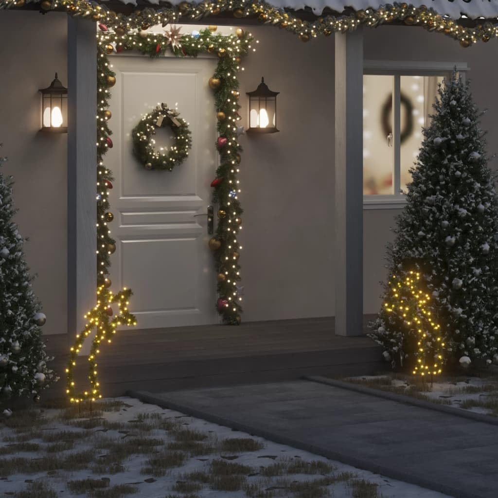 BaraSh Estrella fugaz de Luces Navidad con estacas 80 LED 62 cm DecoraçãO De Natal Exterior