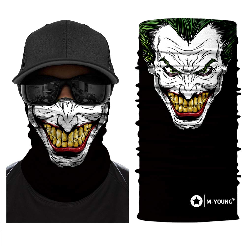 Skull Face Sun Mask Half,Bandanas,Neck Gaiter, Headwear, Headband for Fishing, Hunting,Yard Work