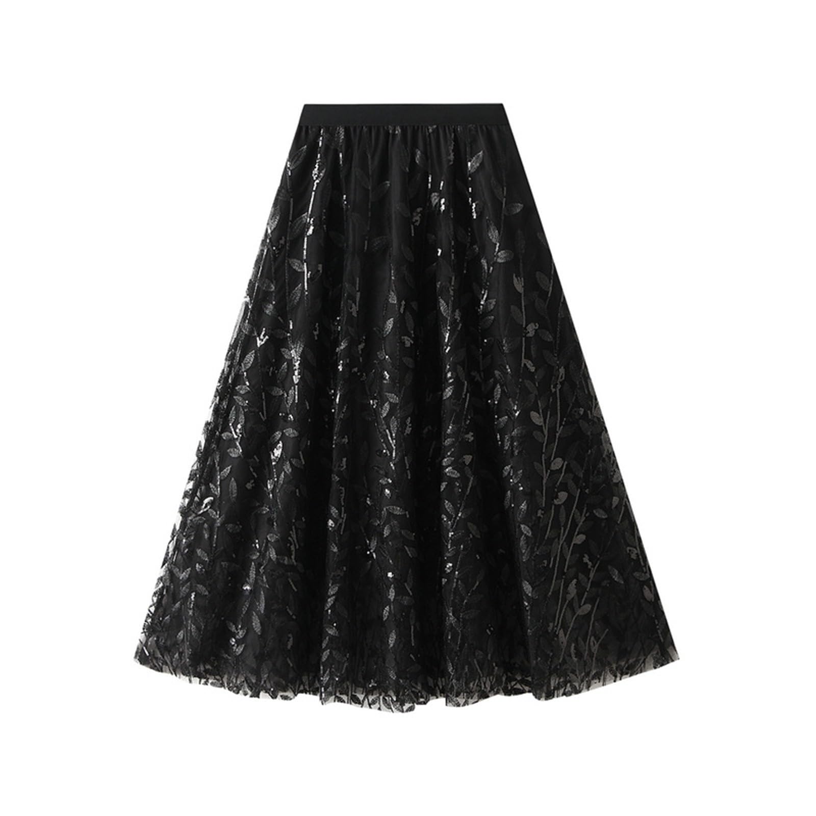 Jupe en tulle à volants pour femme - Multicouche - En maille - Ligne A - Pour un bal de fin d'année ou un mariage