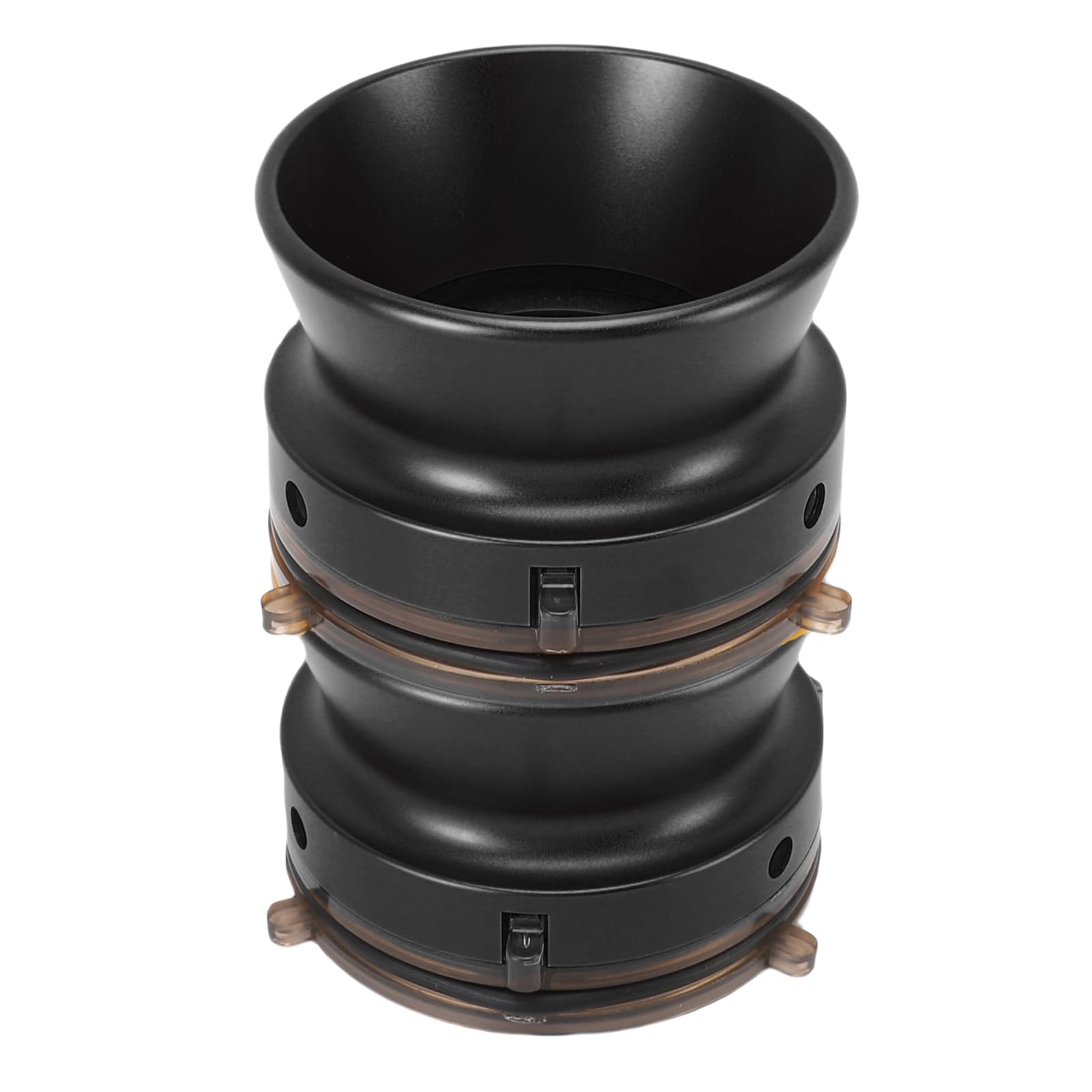 AMONIDA Adaptador de Buje NAB, Aleación de Aluminio, Abridor Resistente de 1/4 y 10 Pulgadas para Grabadoras de Cinta de Carrete a Carrete, Paquete de 2 (BLACK)