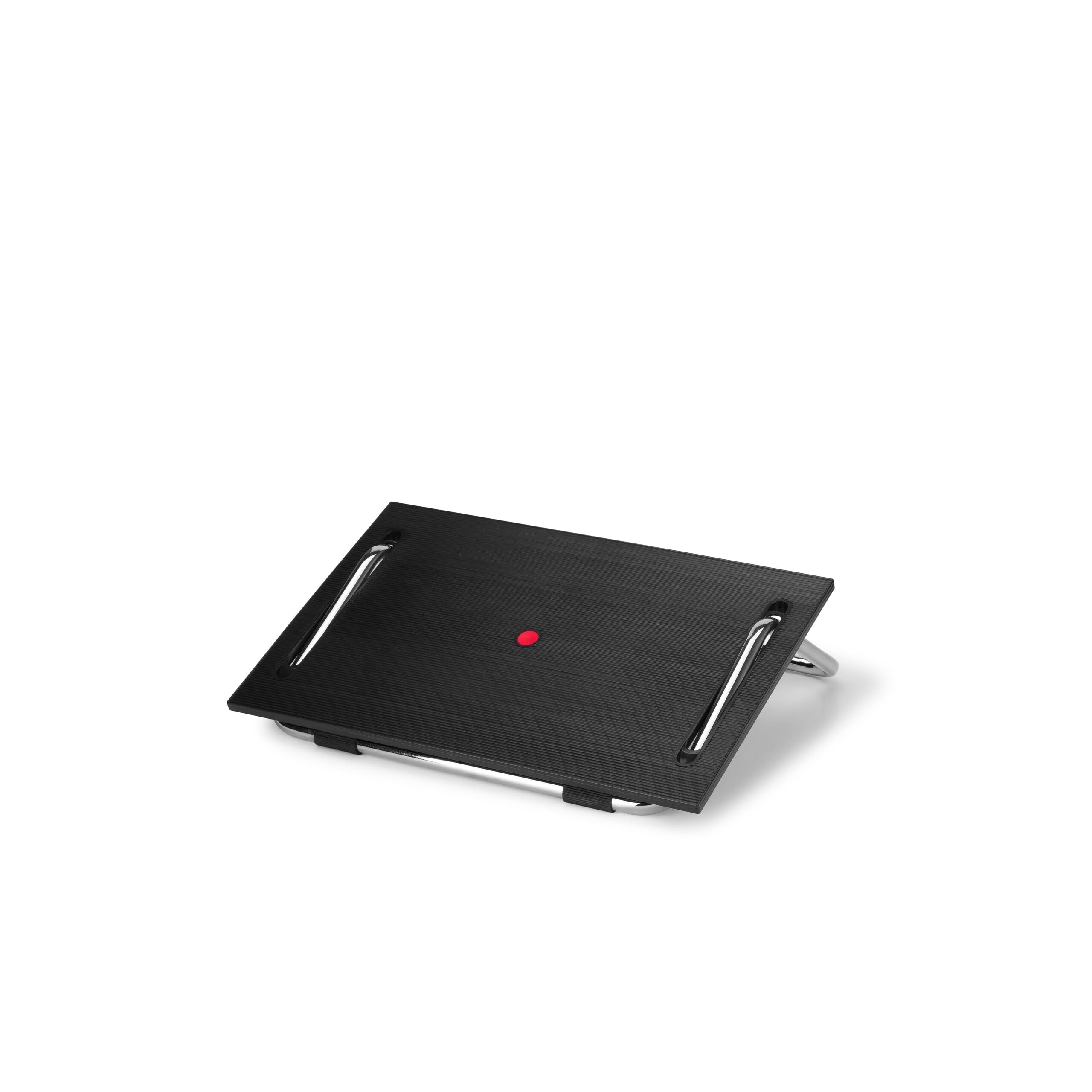 hjh OFFICE 830017 Reposapiés con inclinación Regulable PODI III Apoyapiés de Oficina ergonómico, Soporte para pies, Negro