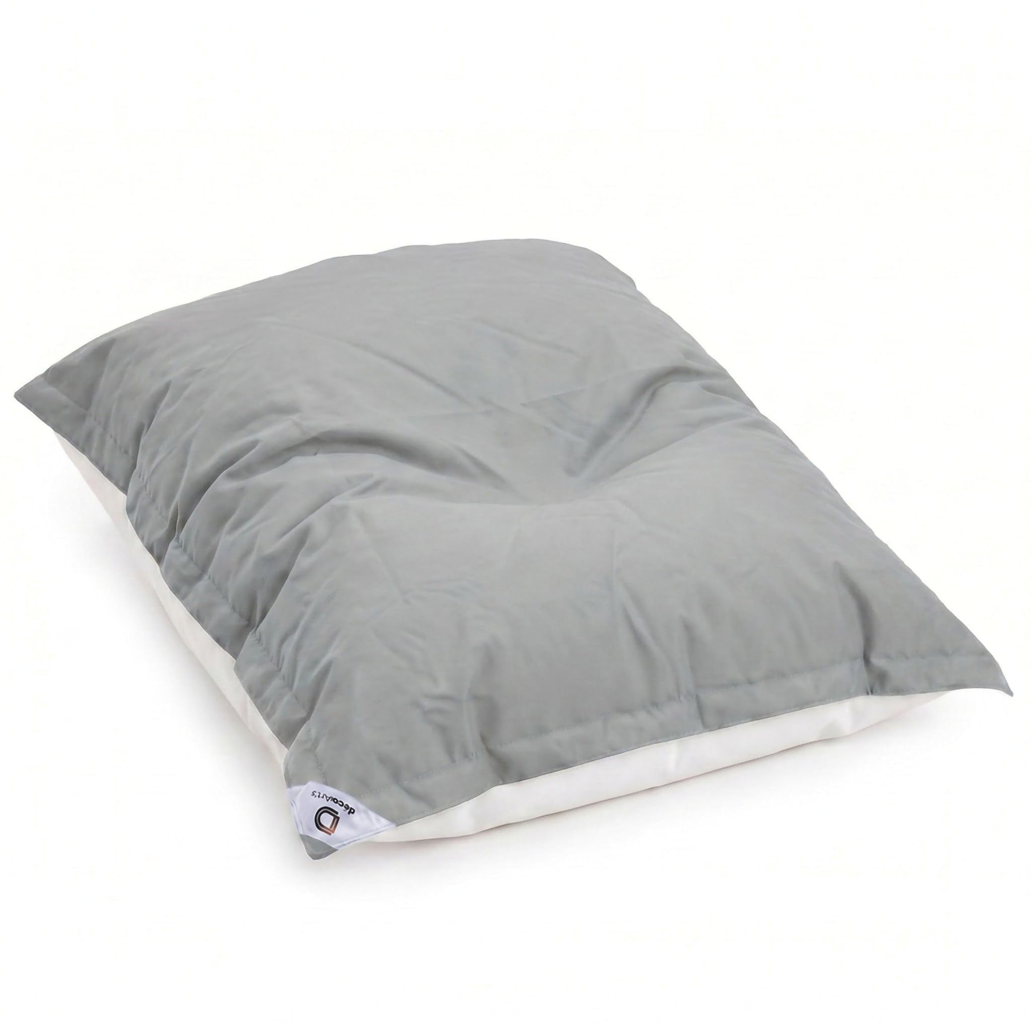 Housse pour Pouf Géant XXL 180x140cm Déhoussable Flottant Piscine Gris Galet