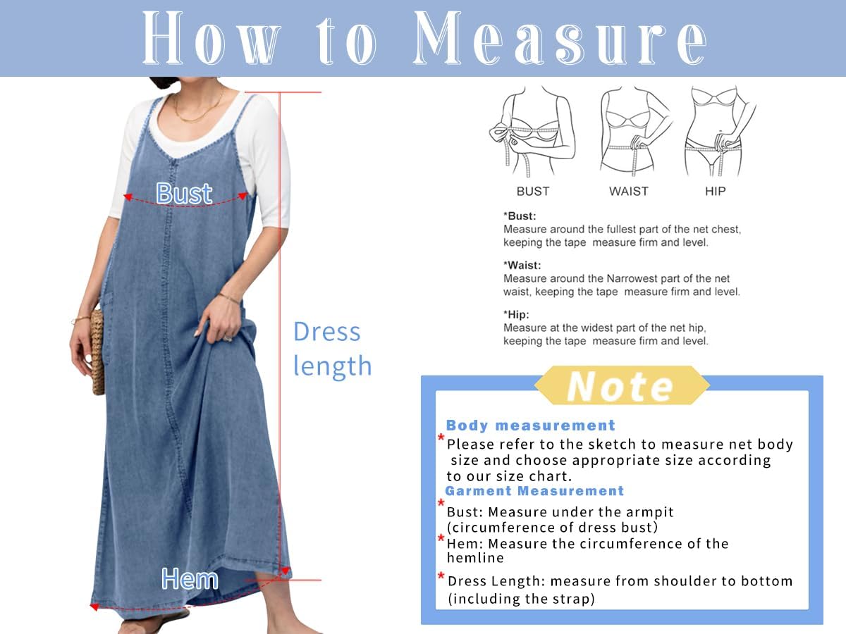 chouyatou Women's Summer Spaghetti Strap Denim Dress A-Line Overall Dress Flowy Swing Maxi Long Jean Dress - Image 3