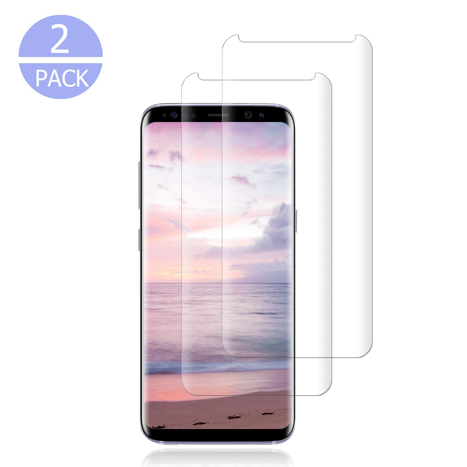 [2 Pack] Samsung Galaxy S9 Tempered Glass Screen Protector [9H Hardness] [No Bubbles] [NO Scratch] Screen Protector Compatible with Samsung Galaxy S9