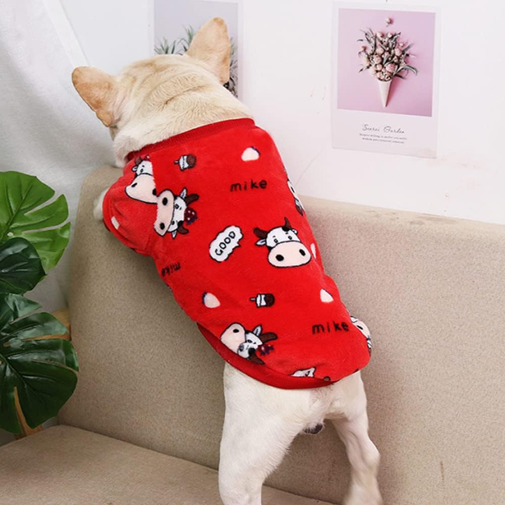 MeiAOBest Dog Warm Clothes,Pet Outfit Coat Cartoon Soft Coral Fleece Warm Winter Kitty Clothes Costume Apparel for Puppy Cats Small Medium Dogs (Small - Image 5