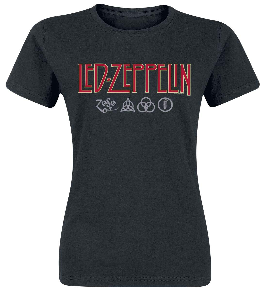 Led Zeppelin Logo & Symbols T-Shirt Black L