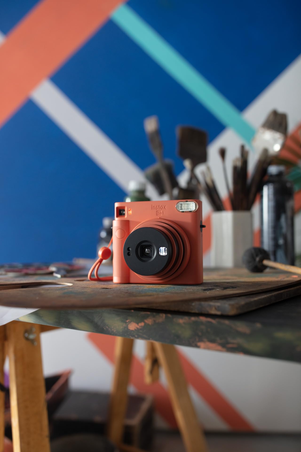 Fujifilm instax SQUARE SQ 1 Terracotta Orange - Fotocamera a sviluppo istantaneo, Modalità One-Touch Selfie, Esposizione Automatica, Foto Formato 62x62mm