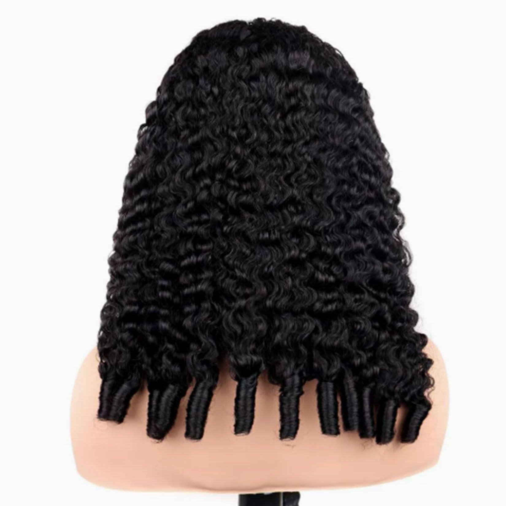 Parrucca Mezza 3 in 1 Riccia Birmana in Capelli Umani per Donne Nere,22inch