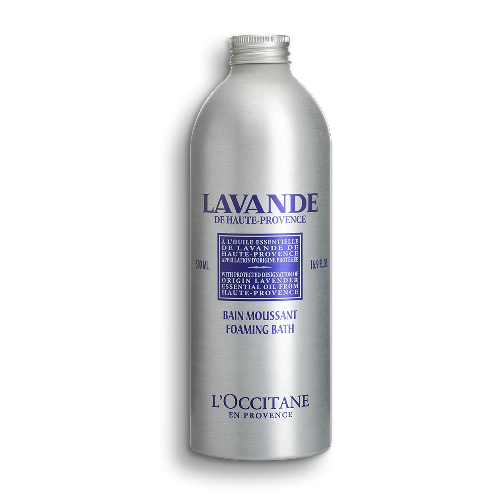 Lavender Foaming Bath 500ml, Calming Bubble Bath with Lavender Essential Oil for Relaxation and Soft Skin, Luxury and Clean Beauty Body Care for All Skin Types