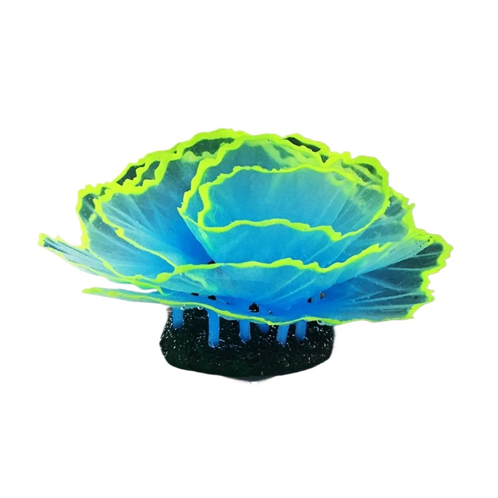 ZUXWUX Aquarium Ornament Artificial Coral Decor Aquarium Landscape Night Glow Underwater View Silicone Ornament(Color4)