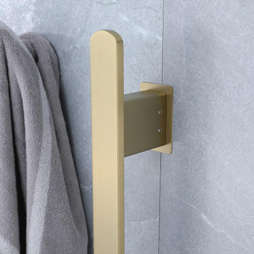 Bathroom Towel Warmer Heated Towel Rack Stainless Steel Control Heated Warmer Smart Touch Towel Bathroom Rack 110V Brushed Gold 2 Bars