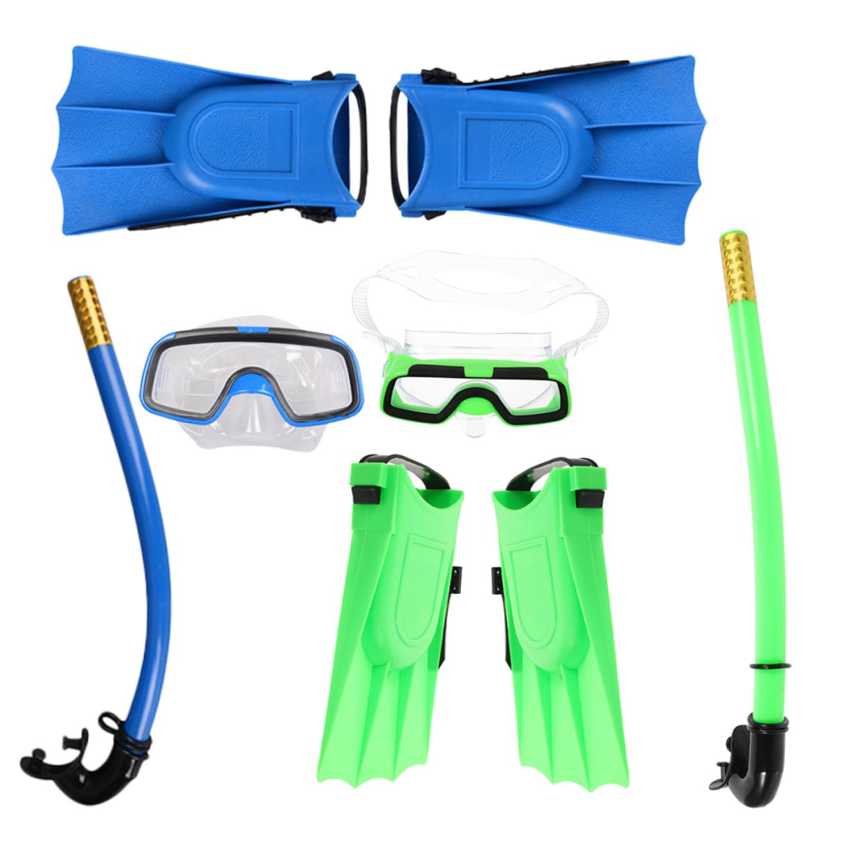 Healifty Gafas de Buceo Máscara de Snorkel para Equipo Compacto y Ligero Aletas Cortas para Nadar Snorkel para Principiantes