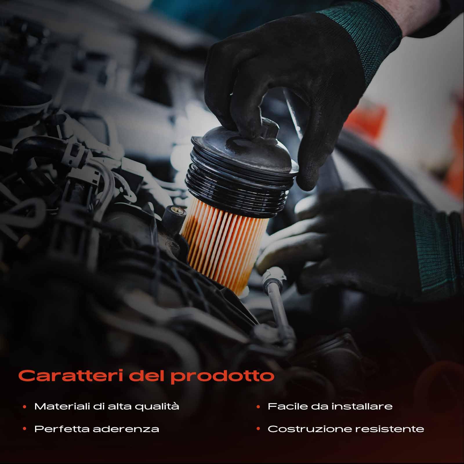 Frankberg Alloggiamento del filtro dell'olio Con Anello di tenuta Diesel Compatibile con Doblo MPV 263 1.6L 2015-2025 Combo Furgone/MPV X12 1.6L 2012-2025 Replace# 55231346