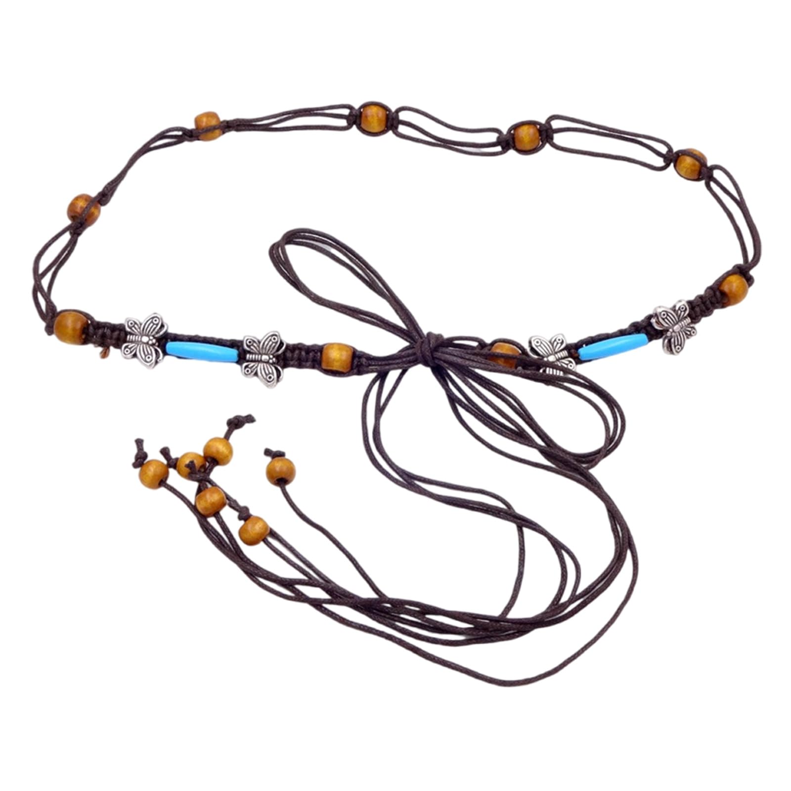 MICFENY Eye Catching Braided Cotton Cord Belt With Fringe Detail Accessory Adjustable Strap For Women Dresses