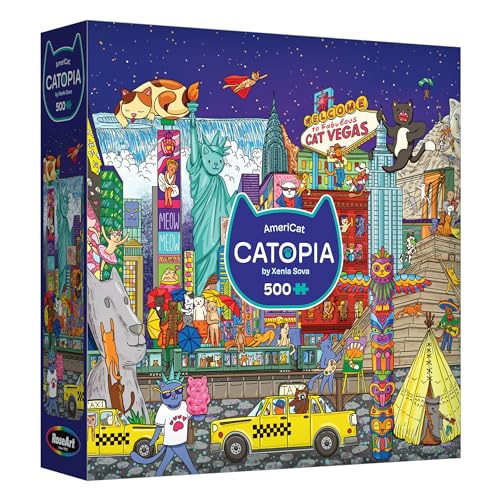 RoseArt - Catopia - Americat - 500 Piece Jigsaw Puzzle for Adults - image 1