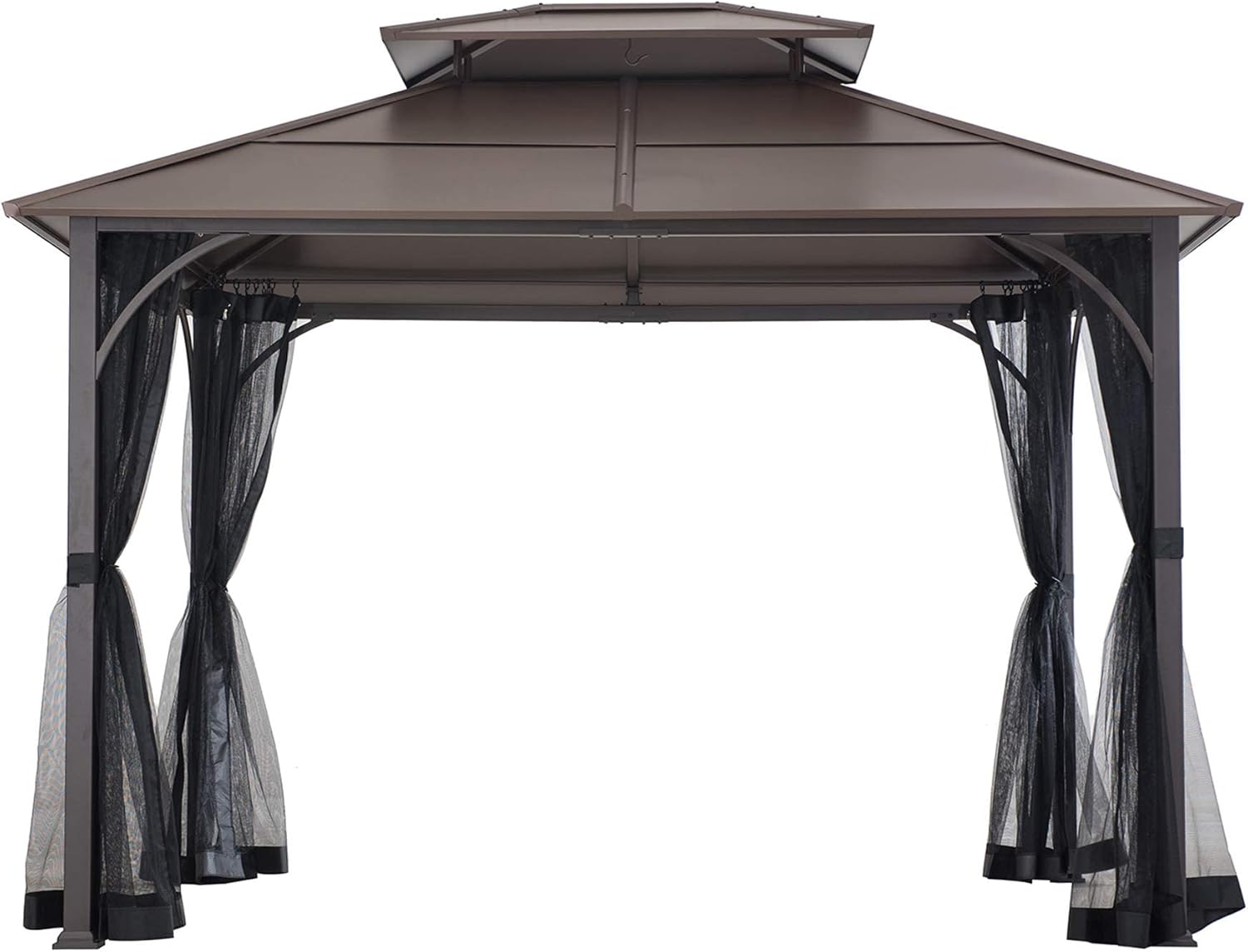 Sunjoy Hardtop Gazebo 10 x 12 ft. Heavy Duty Steel Frame Gazebo