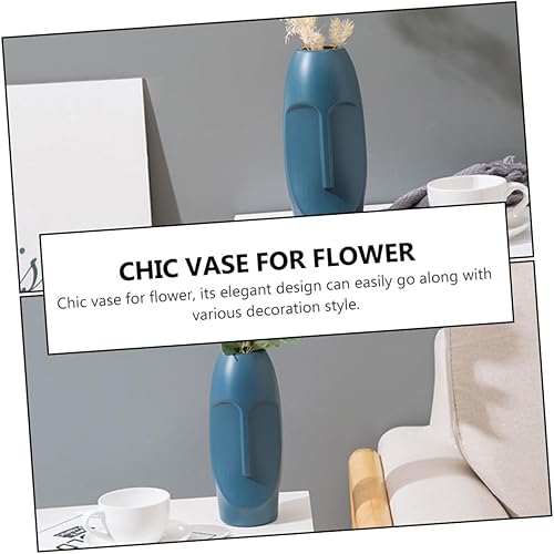 Miniatura 2 de VOSAREA Florero de esmalte de imitación de plástico, florero de arreglo floral, jarrón de boda, jarrón de flores, estatua, maceta, jarrón de flores