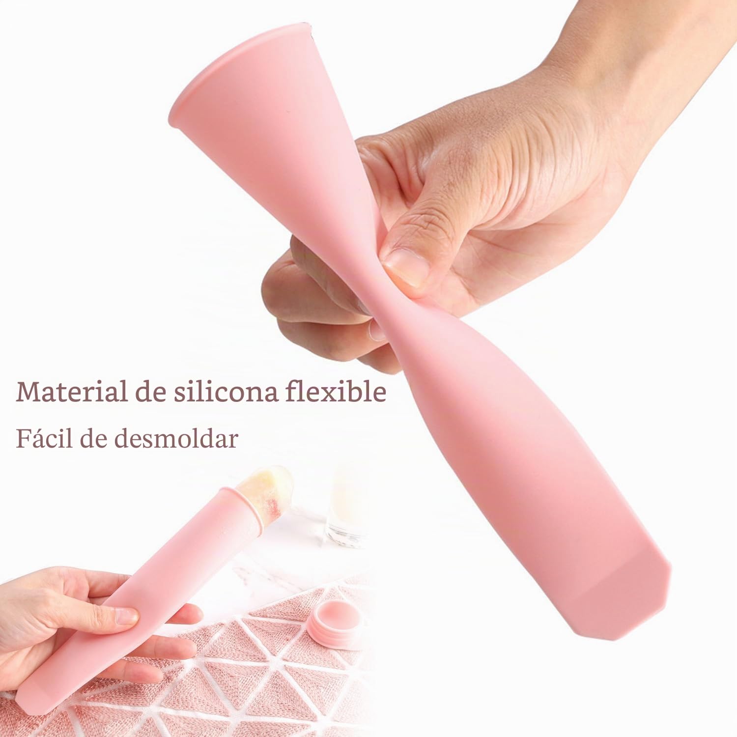 Eisformen Silikon 8 Stück Eisformen eis am stiel Silikonform Eisüten Eisformen Wassereis mit Deckel Wassereis Formen Tüten Wiederverwendbar Popsicle Eisform für Wassereis