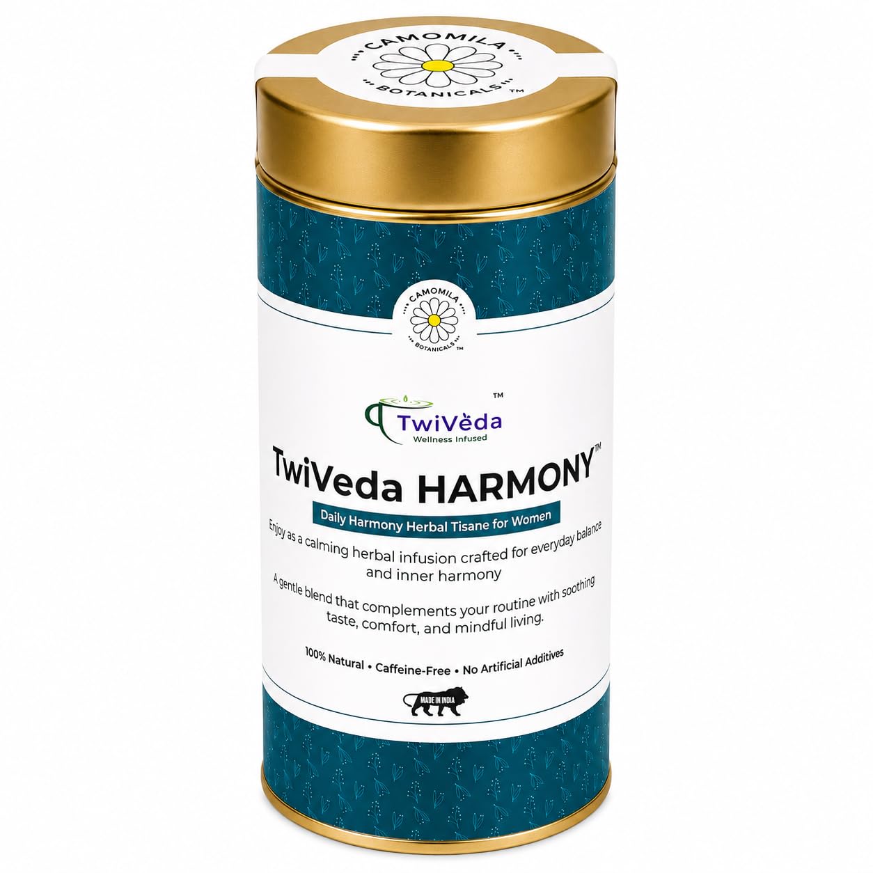TwiVeda HARMONY Women's Wellness Herbal Tea, Spearmint, Rose Petals, 100g | 100% Natural - Cinnamon & Shatavari Herbal Infusion With Fully Declared Ingredients, Crafted For Harmony, Calm & Wellness-image-26