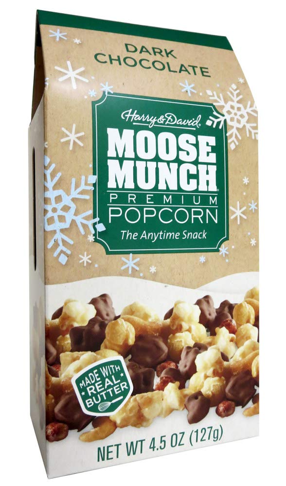 Moose Munch Premium Dark Chocolate Popcorn Box