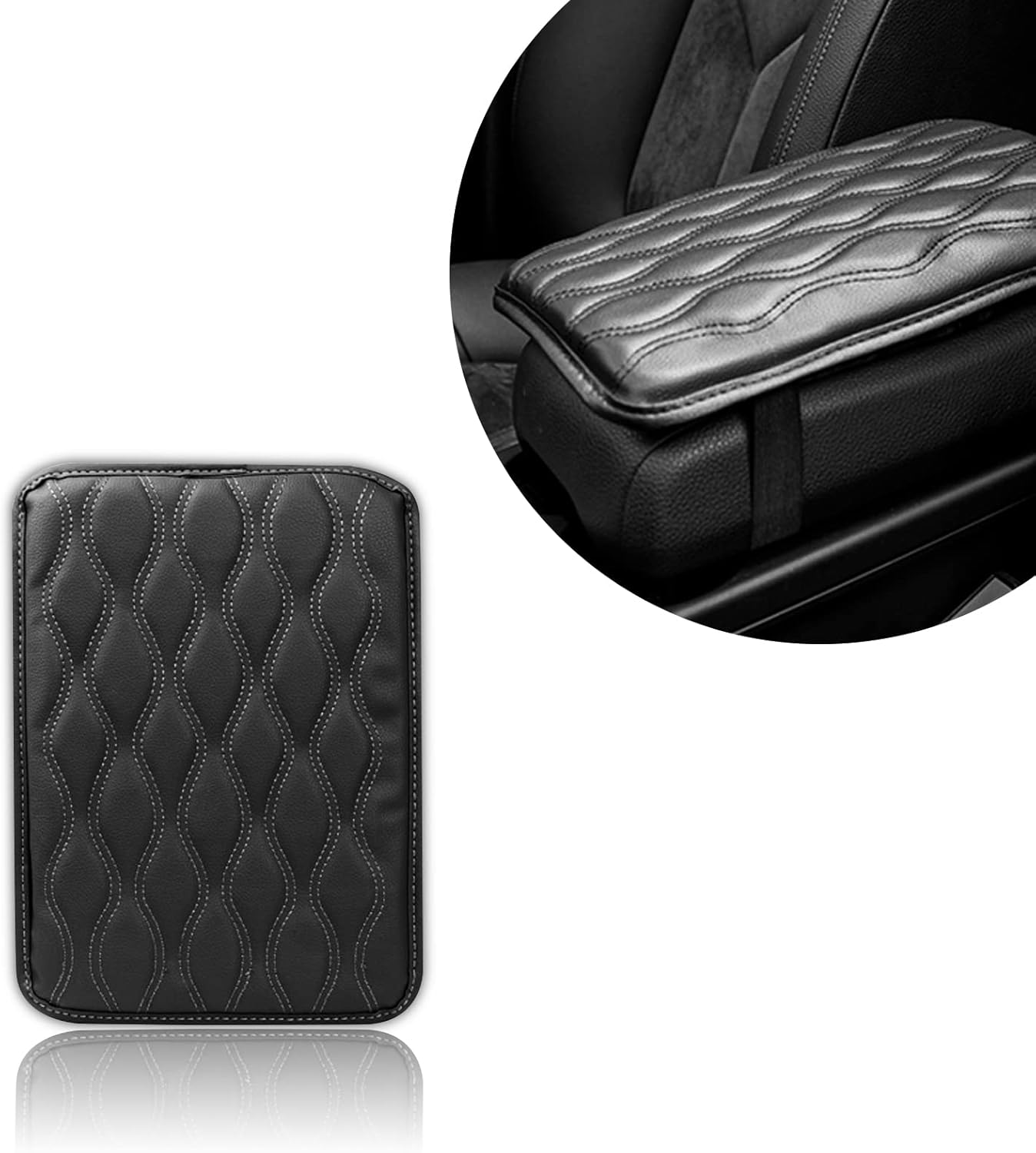QODOLSI Pack1 Car Armrest Box Pad, Auto Center Console