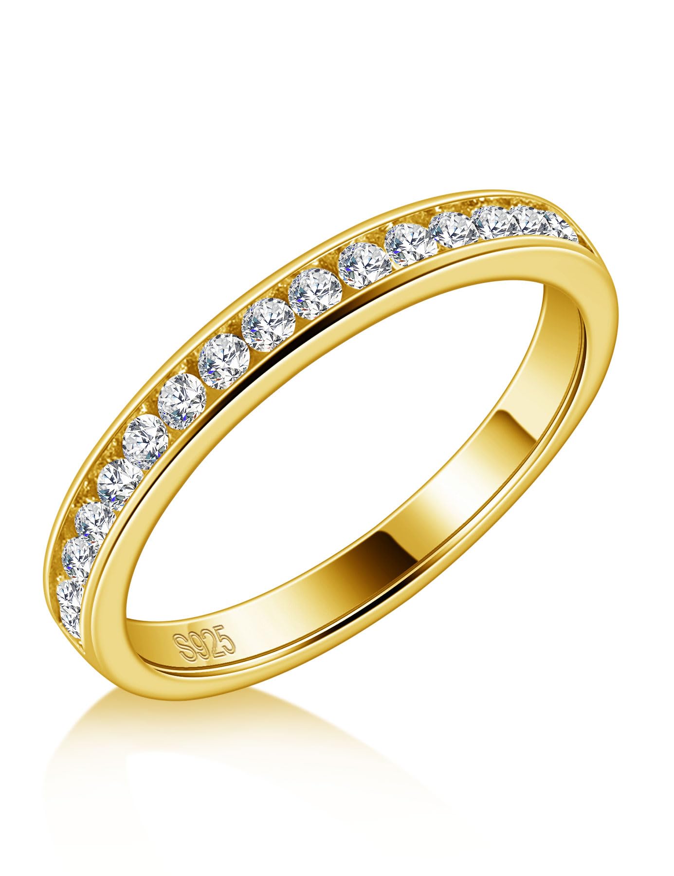 Moissanite Half Eternity Ring