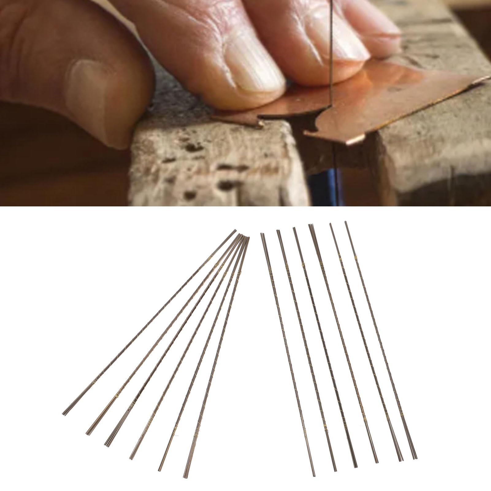6/0 hojas de sierra para joyería, surtido de hojas de sierra de marqueta, herramienta de corte de metal de alta dureza con 144 hojas versátiles para madera, metal, joyería, artesanía, etc