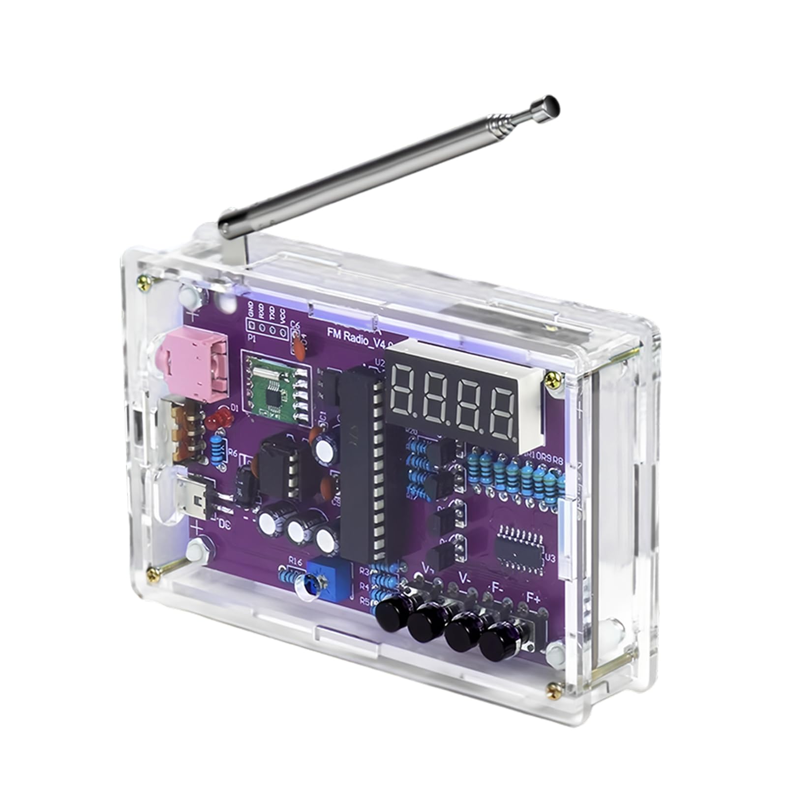 Kit de Radio FM, Kits de Práctica de Soldadura, Kit de Receptor FM de Radio Digital con 2 Modos de Fuente de Alimentación para Escuelas, Investigadores, Entusiastas del Bricolaje