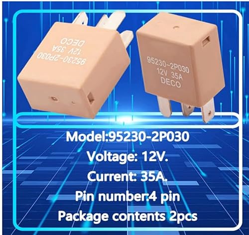 Miniatura 6 de Relé de potencia multiusos 95230-2P030 95230-2P030-12V compatible con Hyundai 12V 35A 4PIN