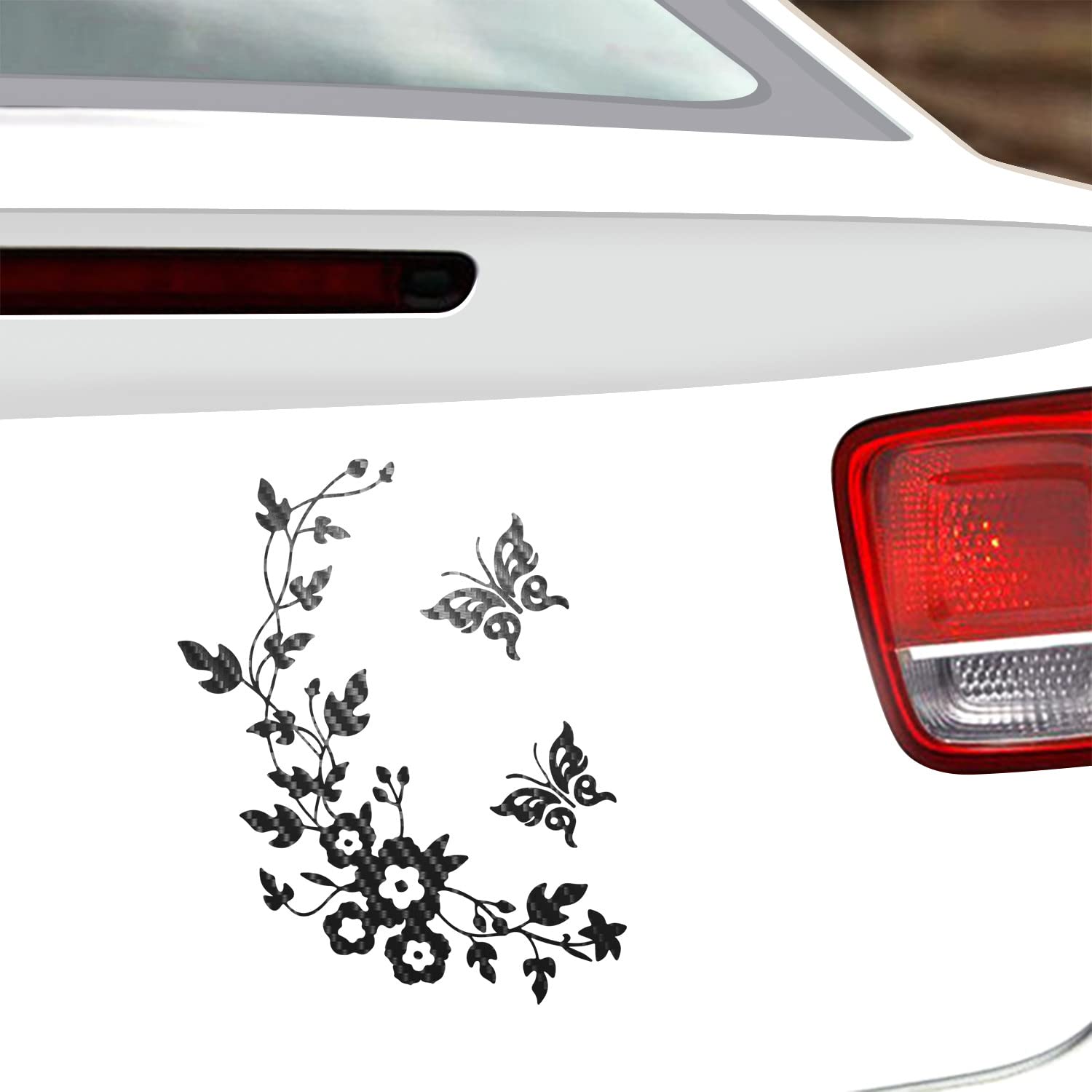 Oulesh Adesivi Auto Decorativi Farfalla Fiore Vite – Decalcomanie In Vinile Per Portiera E Finiture Laterali