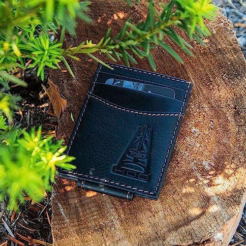 HOOEY Leather Men's Money Clip (HOG - Black)4