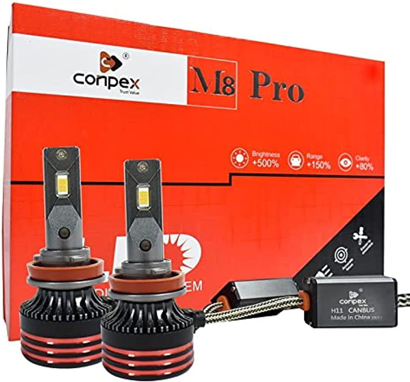 CONPEX M8 Pro (H11) Waterproof IP68 High Power Auto Led Headlamp Buy