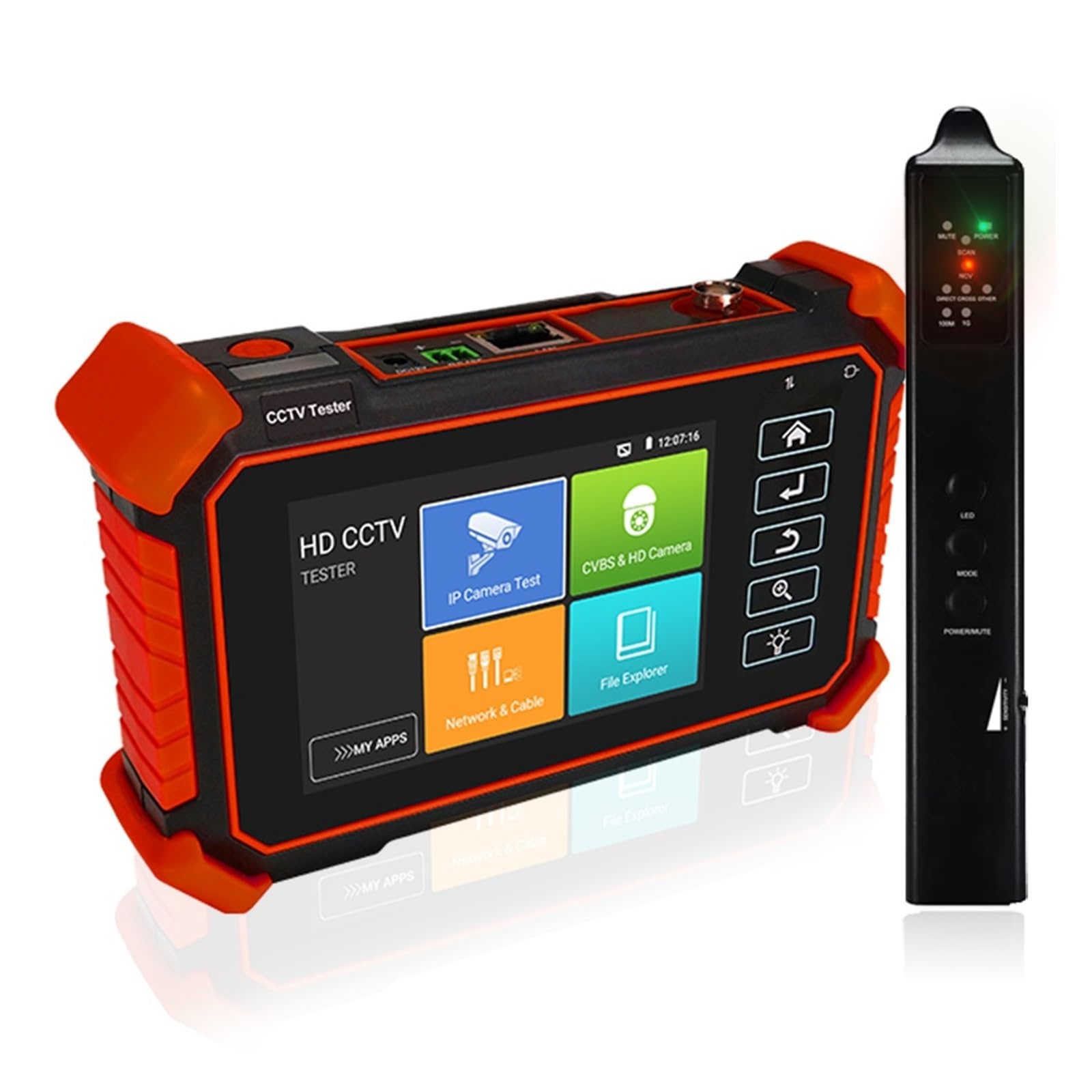 Tester Wideo Wi-Fi, Tester CCTV IP/Tester IPC 4-calowy Ekran Dotykowy Z Obsługą CVBS Test Kamery Analogowej AHD/CVI/TVI Ze Znacznikiem Kabla Test sieci(With Cable Tracer)