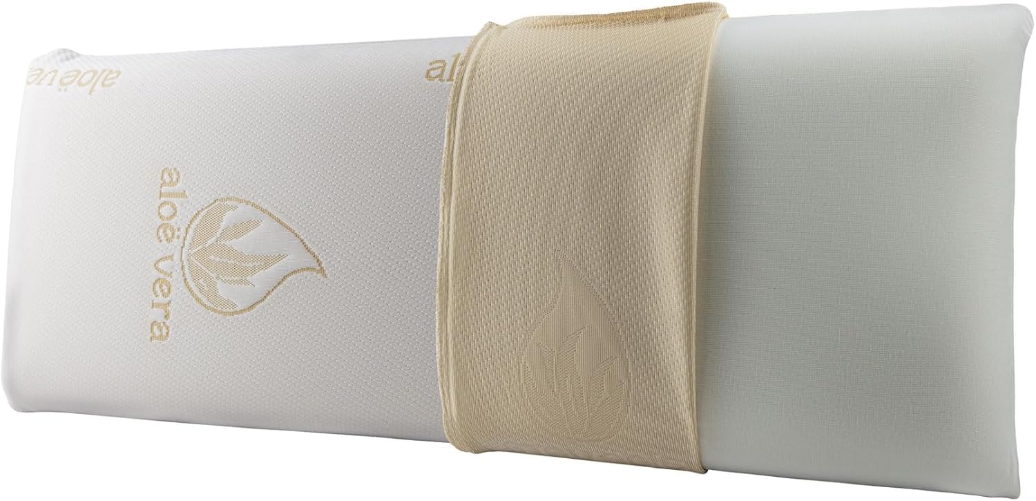 Suave Luna Almohada con memoria de forma Aloe Vera | 70 x 40 cm - Belnou