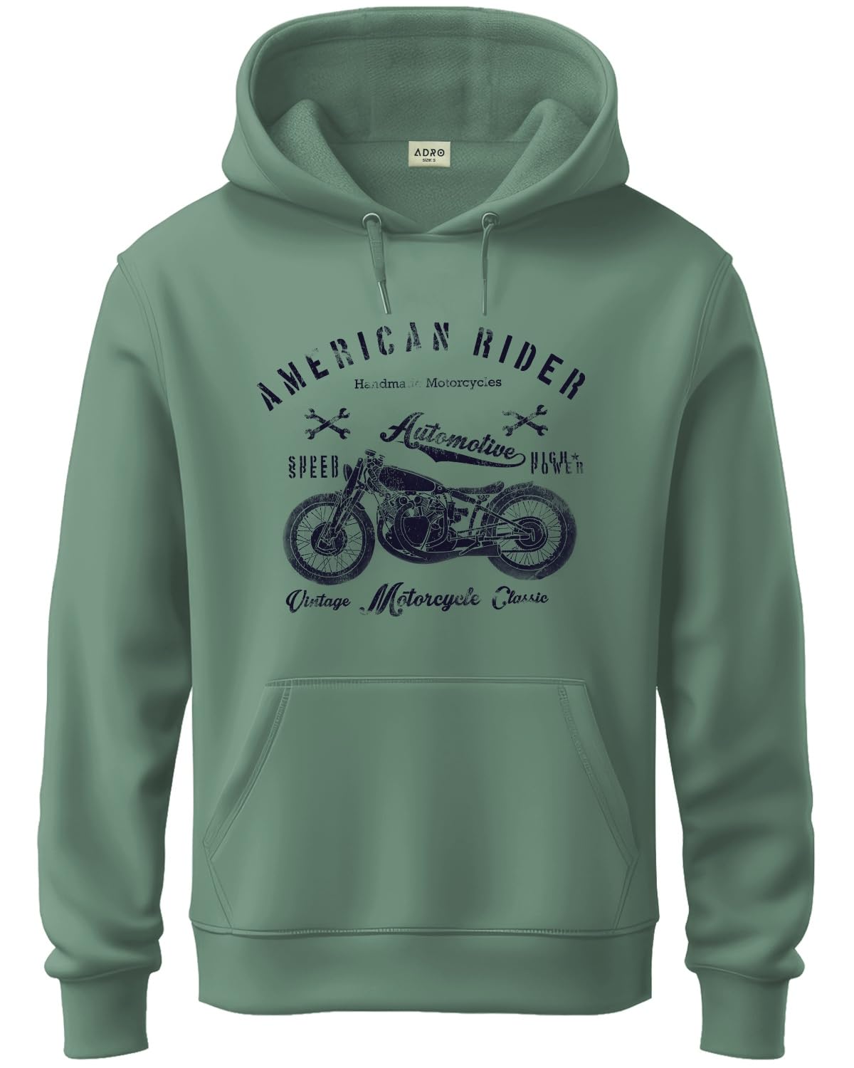 Men's American Rider Biker Printed Cotton Hoodies