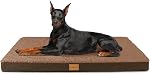 Patas Lague Lit de chien orthopédique Grand chien size 91x61cm,Lits de lit de lit pour animaux de compagnie avec couvercle lavable amovible et fond antidérapant, noir