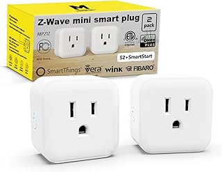 Z-Wave Outlet Mini Plug-in Socket, Z-Wave Hub Required, Built-in Repeater/Range Extender, Work with SmartThings, Wink, Alexa, Google Assistant, FCC Listed(MP21Z)