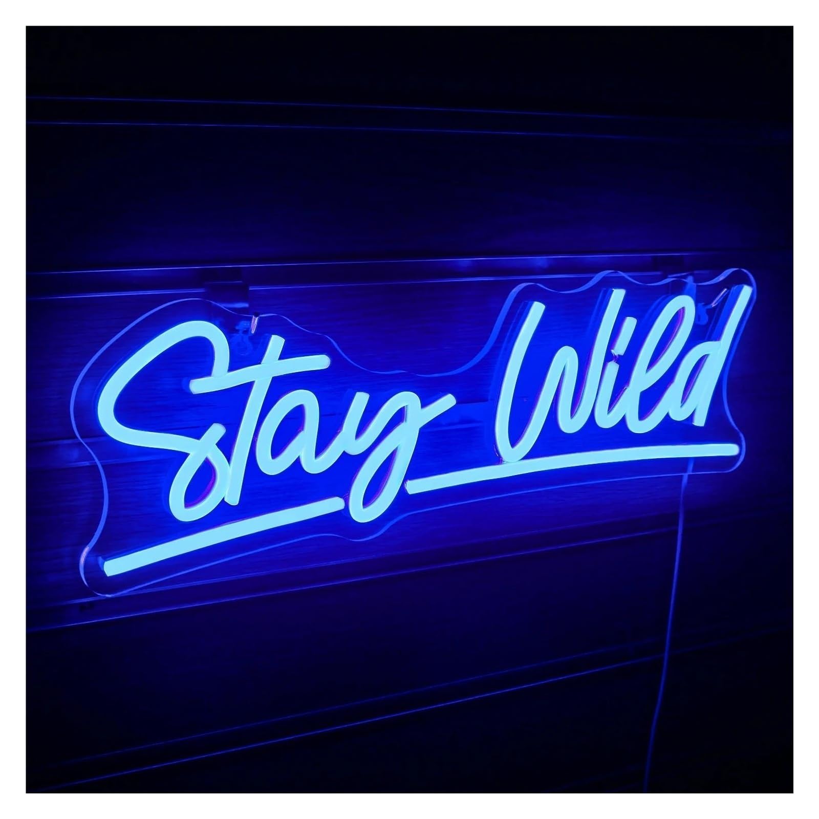 Insegna al neon "Stay Wied" Cool per insegna al per neon per alimentazione per dimmerabile, per camera da letto, negozio, bar, decorazione parete per feste 16 cm × 42