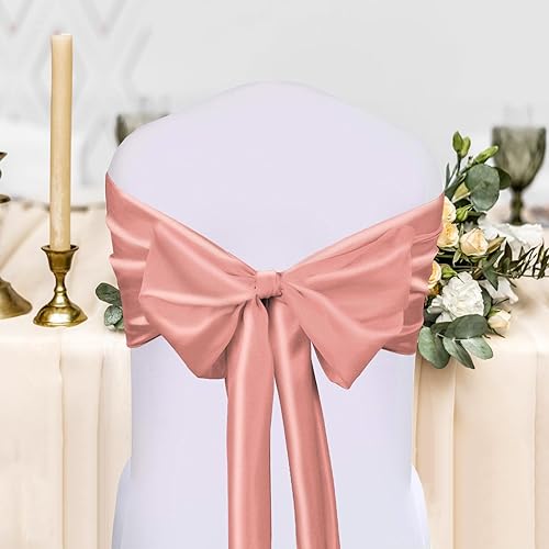 Miniatura 7 de Camino de mesa de oro rosa  Paquete de 2 caminos de mesa de satén de 12 x 108 pulgadas para mesa rectangularredonda, comedor, fiesta, boda,